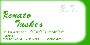 renato tuskes business card